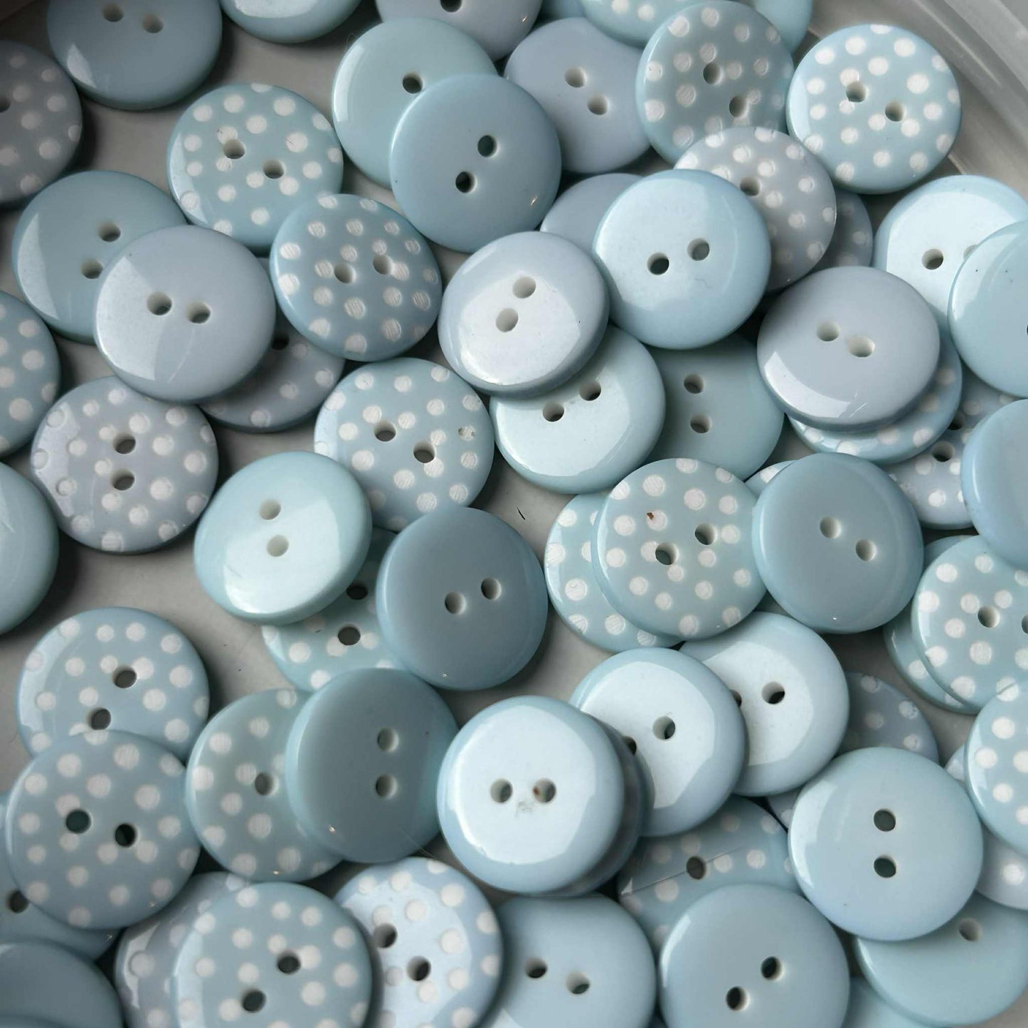 Spotty Buttons 12mm Pale Blue