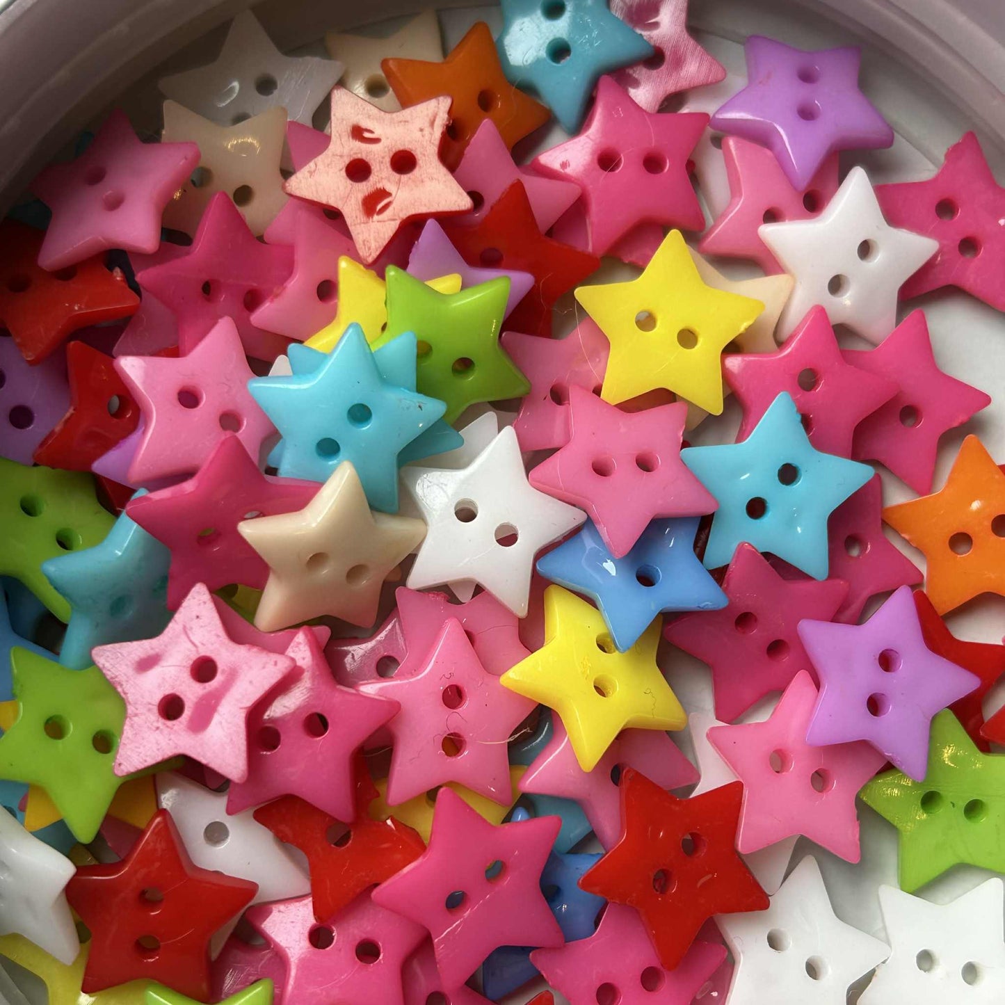 Star Buttons 15mm Mixed Colours