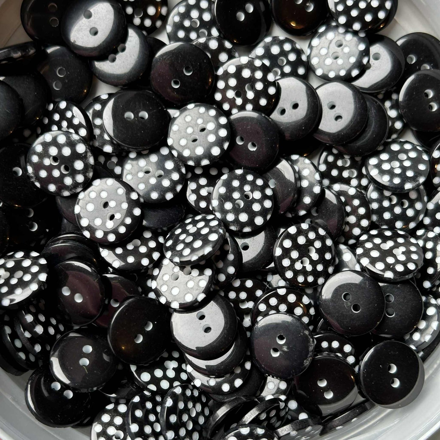 Spotty Buttons 12mm Black