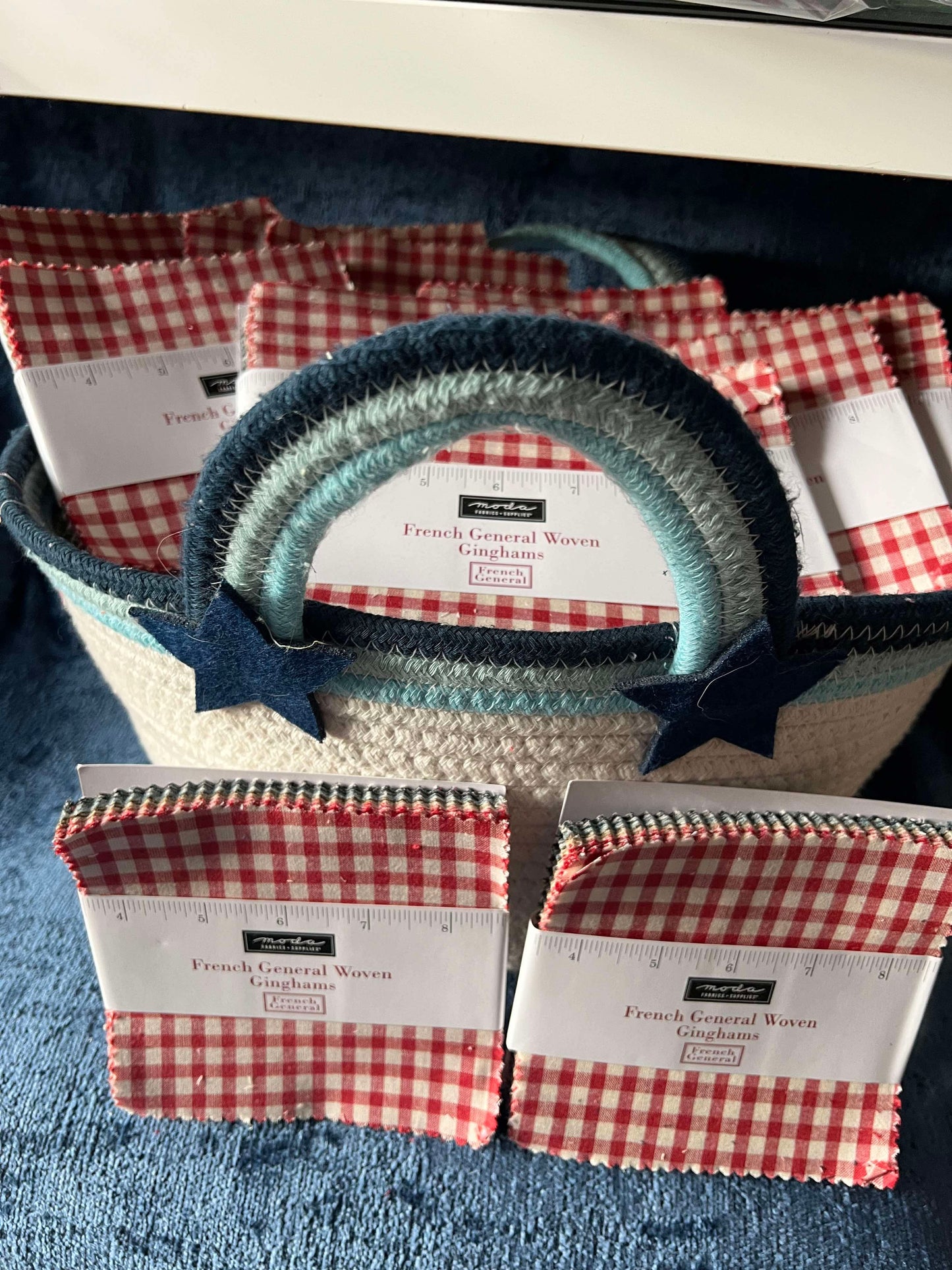 French General Woven Gingham Moda Charm Pack