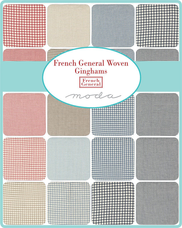 French General Woven Gingham Moda Charm Pack
