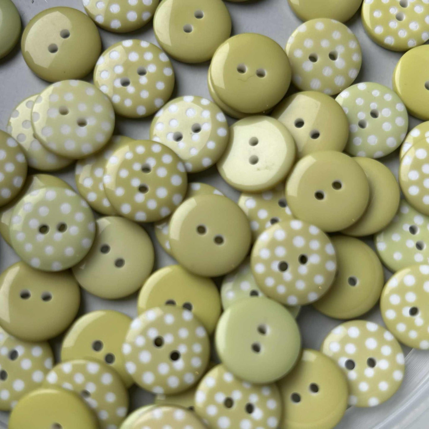Spotty Buttons 12mm Lime Green