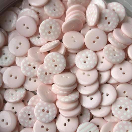 Spotty Buttons 12mm Pale Pink