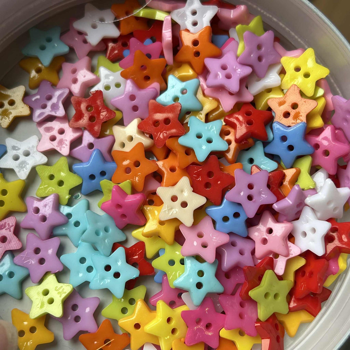 Star Buttons 12mm Mixed Colours