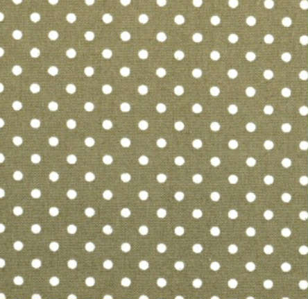 Meadow Green cotton poplin with 3mm white spots by Rose & Hubble