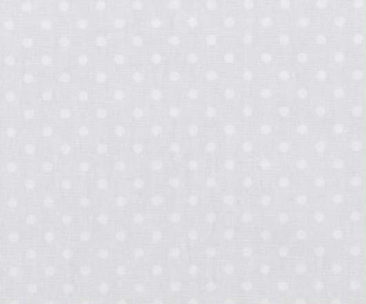 White cotton poplin fabric with 3mm white spots by Rose & Hubble